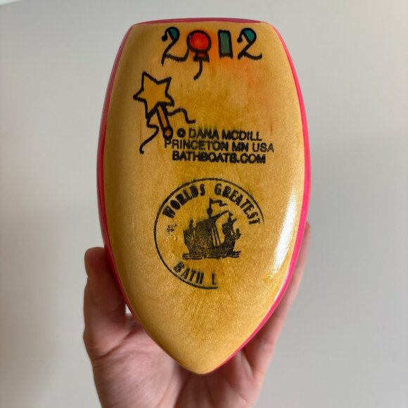 Worlds Greatest Bath Boats PRINCESS LINES 2012 Handmade Wooden Toy Dana McDill - Picture 2 of 8